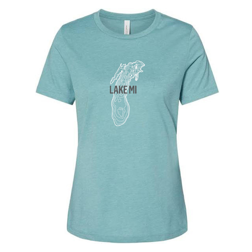 Lake MI Map Tee (Women's)
